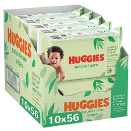 10 pieces 56ct 659694 Huggies Natural Care - Baby Beauty & Care Items