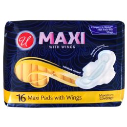 24 pieces 16 Ct Maxi With Wings - Feminine Care