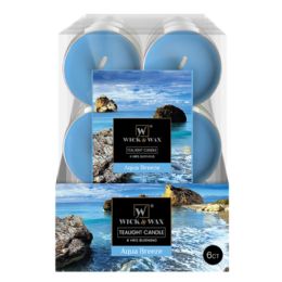 24 Wholesale 6ct Jumbo Tealight Aqua Breeze