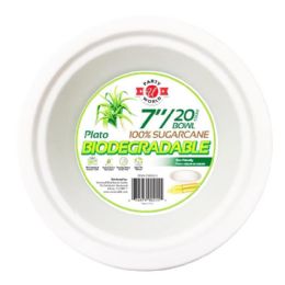 24 Wholesale 7" Bio Degradable Bowl 20ct