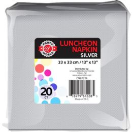 36 pieces 20ct 13"x13" Silver Luncheon Napkin - Napkin and Paper Towel Holders