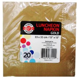36 pieces 20ct 13"x13" Gold Luncheon Napkin - Napkin and Paper Towel Holders