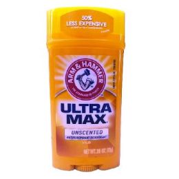 24 Wholesale 2.6OZ A&H ULTRAMAX UNSCENTED SOLID