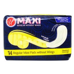 24 Packs of 14 Ct Maxi Pad Regular Without Wngs