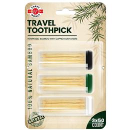 48 pieces 3pk Travel Toothpick 50 Each - Toothpicks