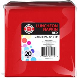 36 pieces 20ct 13"x13"  Red Luncheon Napkin - Napkin and Paper Towel Holders