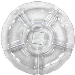 12 of "compartment Round Clear Tray