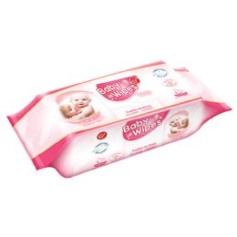 12 pieces 0ct "u" Baby Wipes Fliptop (pink) - Baby Beauty & Care Items