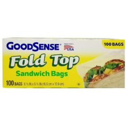 24 of 100ct Fold Top Sandwich Bags