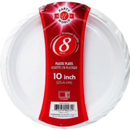 36 pieces 10" White Microwave Plastic Plate 8ct - Microwave Items