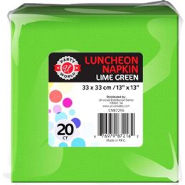 36 pieces 20ct 13"x13" Lime Green Lunche Napkin - Napkin and Paper Towel Holders