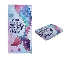 24 Pieces 30"x60" Mermaid Beach Towel - Towels