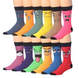 72 Pairs Mens Patterned Dress Socks - Mens Dress Sock