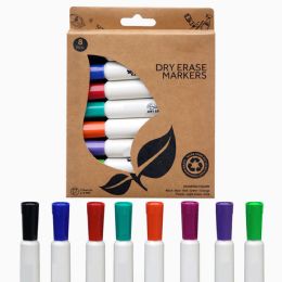 72 Pieces Dry Erase Marker 8 Pack, Assorted, Chisel Tip (72 Pack Per Case) - Dry erase
