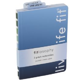 12 of Journals 2pk 5x7 Live Life Fit Blue