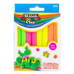 72 pieces 4.8 Oz (136g) 4 Fluorescent Color Modeling Clay Sticks - Clay & Play Dough