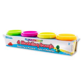 24 pieces 4 Oz Fluorescent Color Modeling Dough (4/pack) - Clay & Play Dough