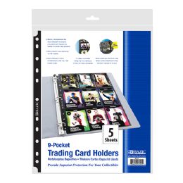 144 pieces Side Loading 9-Pockets Double Sided Trading Card Holders (5/pack) - Binders