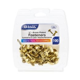 144 pieces 1/2" BrasS-Plated Fasteners (100/pack) - Clips and Fasteners