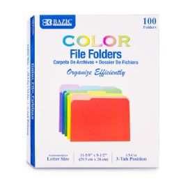 5 pieces 1/3 Cut Letter Size Color File Folder (100/box) - File Folders & Wallets
