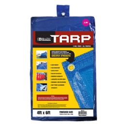 72 pieces 4' X 6' Multipurpose Blue Tarpaulin - Tarps