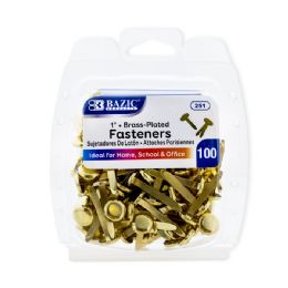 144 pieces 1" BrasS-Plated Fasteners (100/pack) - Clips and Fasteners