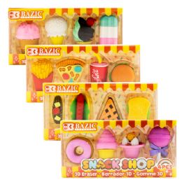 144 pieces Snack Shop 3d Eraser Sets - Erasers