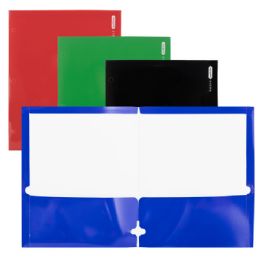48 pieces Glossy Laminated Classic Color 2-Pockets Portfolios - File Folders & Wallets