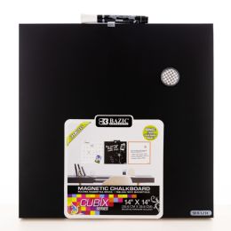 12 pieces 14" X 14" Cubix Frameless Magnetic Chalkboard W/ Chalk Marker & Magnet - Paint, Brushes & Finger Paint