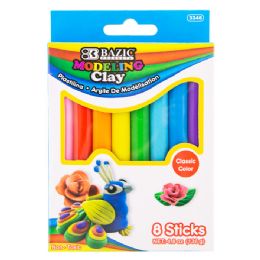 72 pieces 4.8 Oz (136g) 8 Primary Color Modeling Clay Sticks - Clay & Play Dough