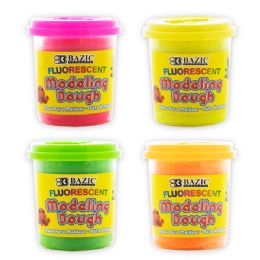 24 pieces 7.76 Oz (220g) 4 Fluorescent Color Modeling Dough - Clay & Play Dough