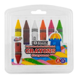 72 pieces 12 Color DoublE-Ended Premium Super Jumbo Crayons - Chalk,Chalkboards,Crayons