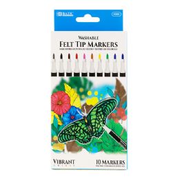 144 pieces 10 Colors Felt Tip Washable Markers - Paint, Brushes & Finger Paint