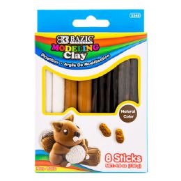 72 pieces 4.8 Oz (136g) 4 Natural/ Earth Color Modeling Clay Sticks - Clay & Play Dough
