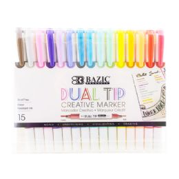 12 pieces 15 Colors DuaL-Tip Creative Markers - Paint, Brushes & Finger Paint