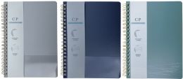 24 pieces Poly Personal Book - 7 X 5 Inches - 100 Sheets - Spot Uv Covers - Interior Pocket - Gold Twin Wire - Note Books & Writing Pads
