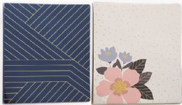 6 pieces Vinyl Binder - 1 Inch - Gold Foil - Binders