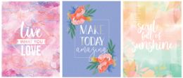 6 pieces 1 Inch Binder - Silver Foil - Binders