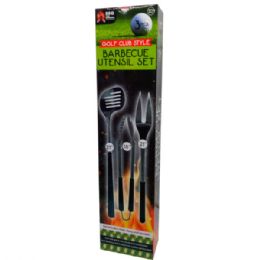 2 pieces 3- Piece Golf Club Style Barbecue Grill Accessories Set - BBQ supplies
