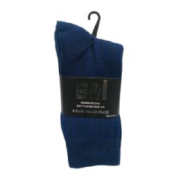 10 of 6 Pack Navy Boys Rib Dress Socks Size 9-11