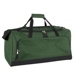 24 pieces 24 Inch WidE-Pocket Duffle Bags Green - Duffel Bags