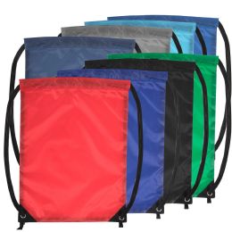 100 pieces 18 Inch Basic Drawstring Bag - 8 Colors - Draw String & Sling Packs