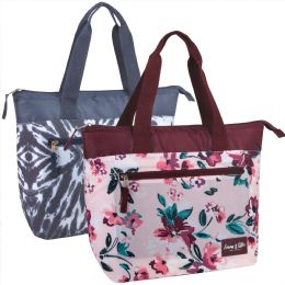 24 Pieces Fridge Pak Floral/tie Dye 16 Can Cooler Tote - Cooler & Lunch Bags