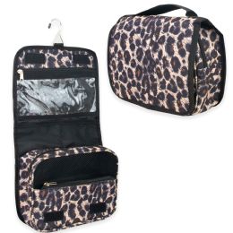 24 pieces Travel Hanging Toiletry Bag - Leopard Print - Cosmetic Cases