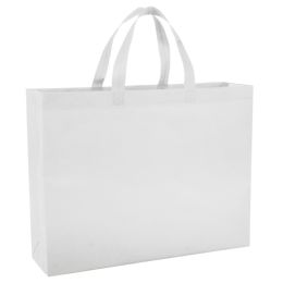 18 Inch Reusable NoN-Woven Shopping Tote Bag - 5 Colors White