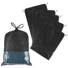 100 pieces Cinch Travel Bag With Clear Window - Draw String & Sling Packs