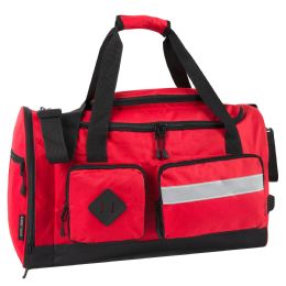 24 pieces 20 Inch Reflective Strip Duffle Bag Red - Duffel Bags