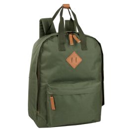 16 Inch Collegiate Double Handle Backpack With Laptop Sleeve Hunter Green