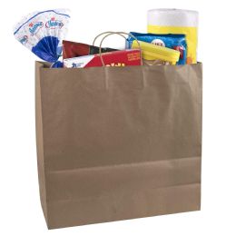 200 of 16 Inch Kraft Paper Bags For Shopping And Food Delivery