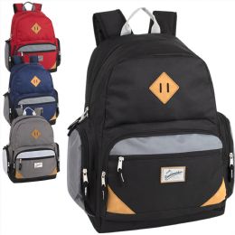 24 Pieces 19-Inch Trailmaker Duo Compartment Backpack With Laptop Sleeve Black Only - Backpacks 18" or Larger